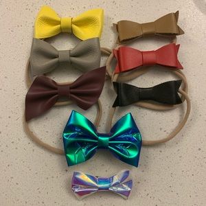 Little Poppy Co. Leather & Metallic Bows